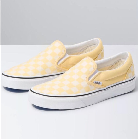 Vans Other - Vans slip on checker yellow gldnhz sneaker shoes